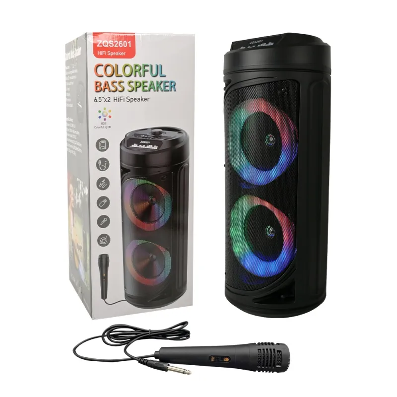 Безжична тонколона ZQS2601 2х6,5inch и микрофона – Аудио техника | TopZone.bg