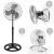 Вентилатор на стойка 16''Muhler FM-6136D 3in1, 50W, индустриален, на стойка, стена, под