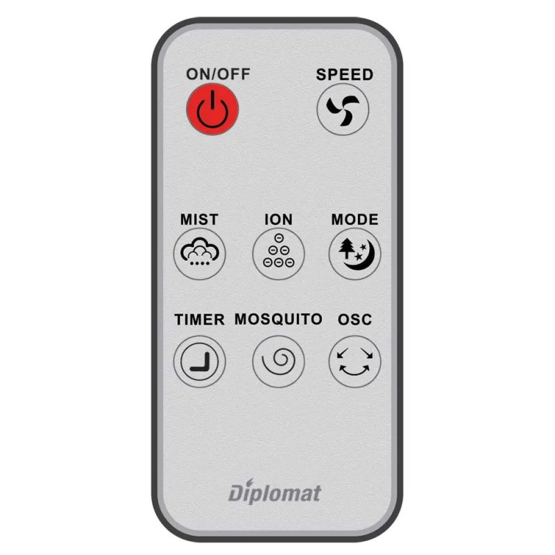 Вентилатор с водна мъгла 16 Diplomat DX-77 PHANTOM 7in1, 90W, мултифункционален, LED, дистанционно – Отопление и охлаждане | TopZone.bg