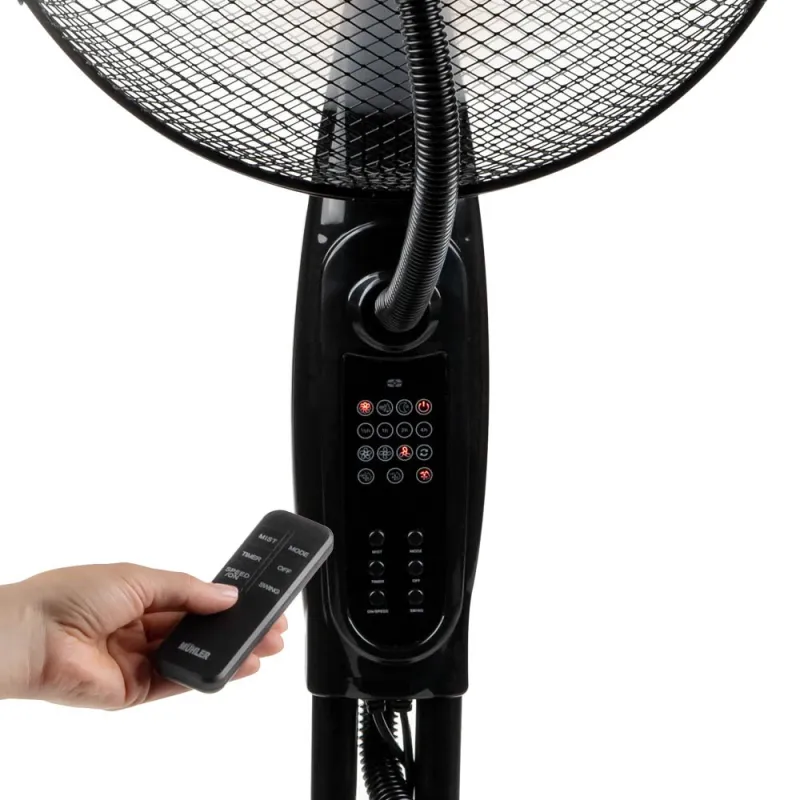 Вентилатор с водна мъгла 16 Muhler MF-1609RC, 75W, LED, дистанционно – Отопление и охлаждане | TopZone.bg