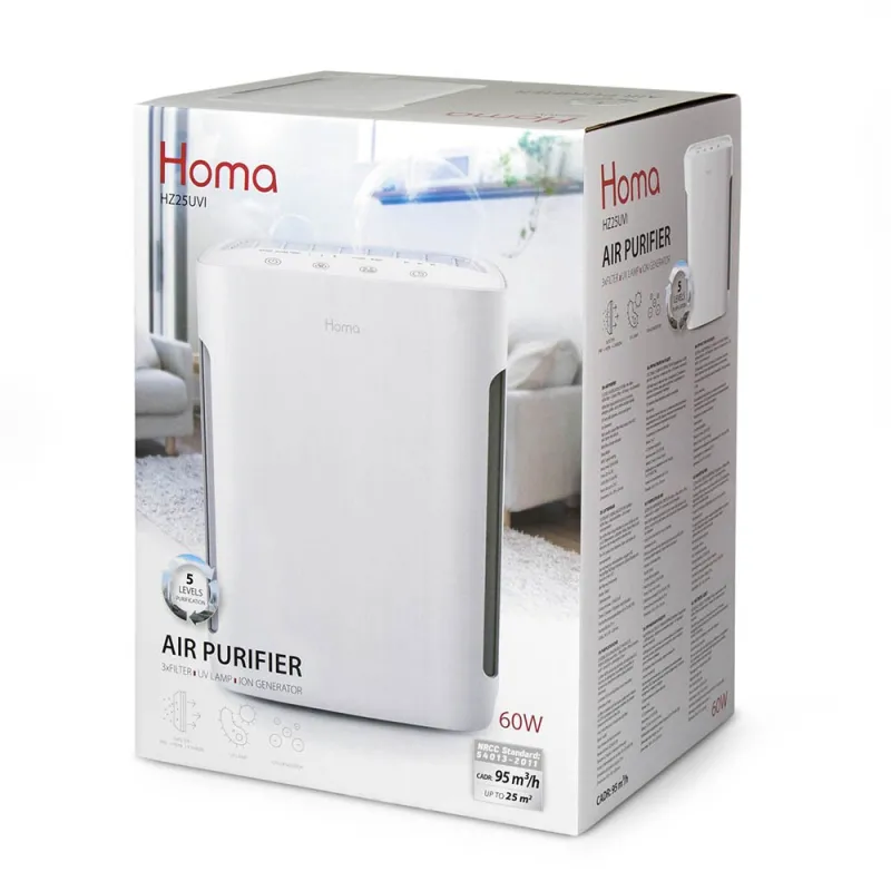 Въздухопречиствател HOMA HZ25UVI – Електроуреди | TopZone.bg