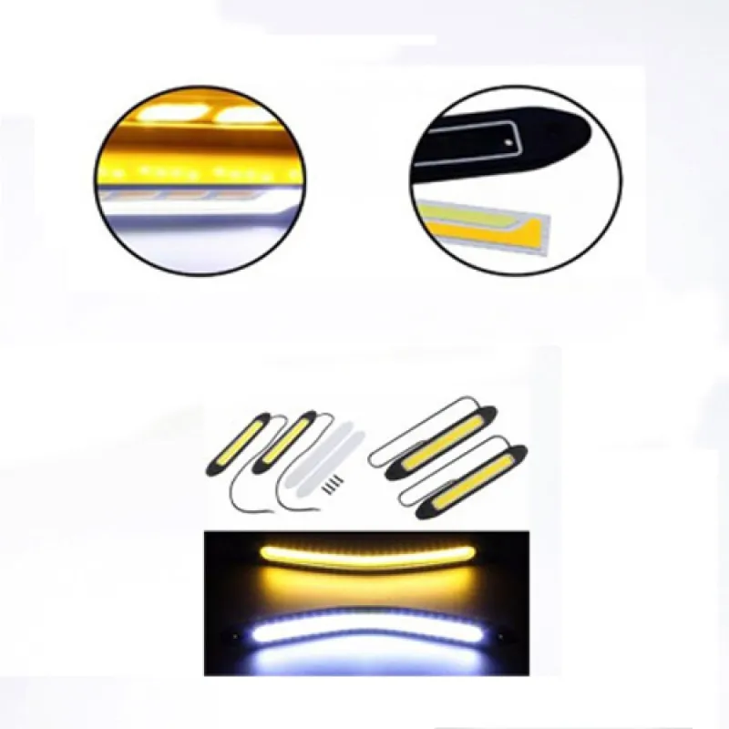 ГУМИРАНИ ДНЕВНИ LED СВЕТЛИНИ С ФУНКЦИЯ МИГАЧ – Авто | TopZone.bg