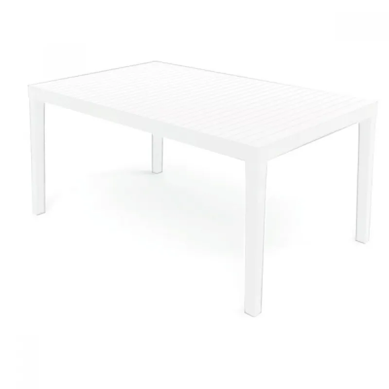 Градинска ПВЦ правоъгълна маса Palau 150 x 90 x 72см, White, PAL016BI – Градински мебели | TopZone.bg