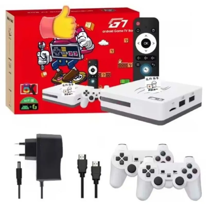 Игрова конзола G7 Android 13 Plus Gaming TV Box 30,000 + Games WIFI 2 джойстика – Забавление | TopZone.bg
