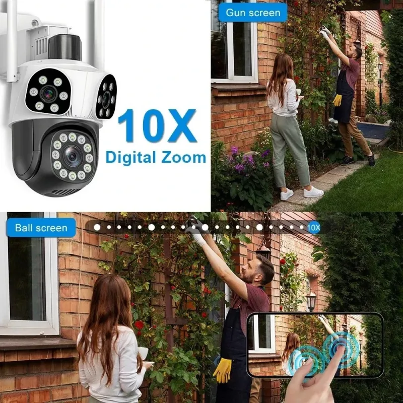 КАМЕРА ТРОЙНА С АЛАРМА 24 ДИОДА БЯЛА – Видеонаблюдение | TopZone.bg