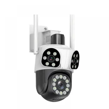 КАМЕРА ТРОЙНА С АЛАРМА 24 ДИОДА БЯЛА