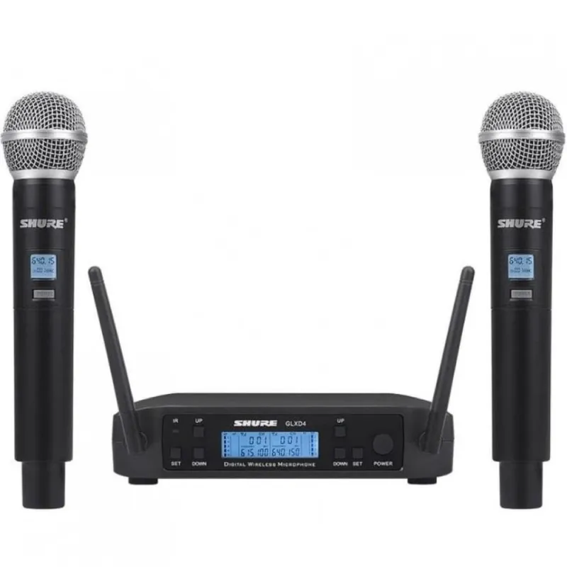Комплект 2 броя безжични микрофони и UHF приемник с дисплей Shure, GLXD4 – Аудио техника | TopZone.bg