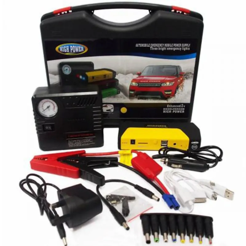 Комплект стартерно устройство High Power Jump starter за кола и компресор – Авто | TopZone.bg