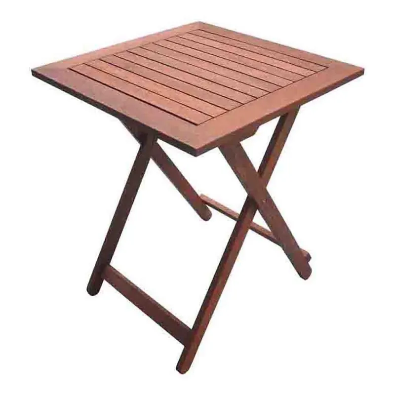 Маса сгъваема Muhler Meranti 50х50хH68cm, дърво – Градински мебели | TopZone.bg