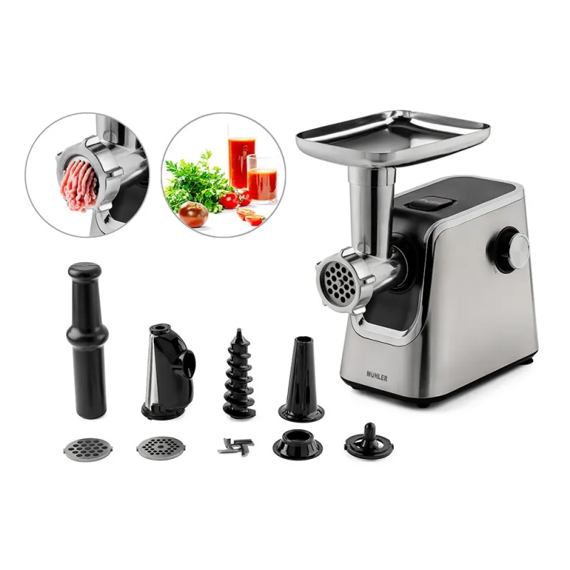 Месомелачка с приставка за домати Muhler MG-1808TS, 1800W – Кухненски уреди | TopZone.bg