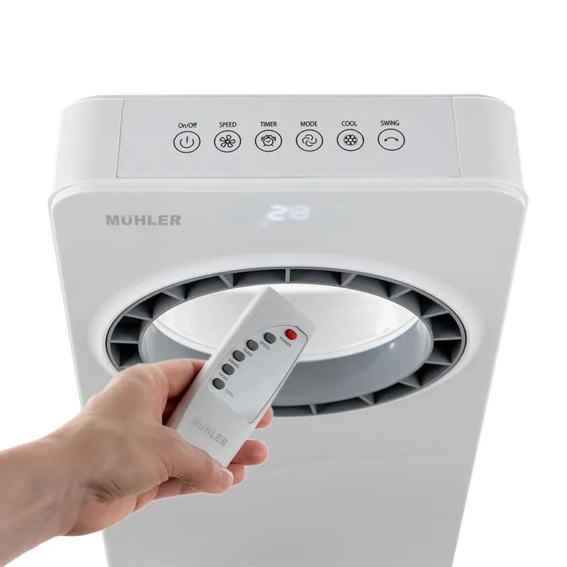 Мобилен охладител Muhler MC-4000, 65W, безвитлов, LED, 4 л, таймер – Отопление и охлаждане | TopZone.bg