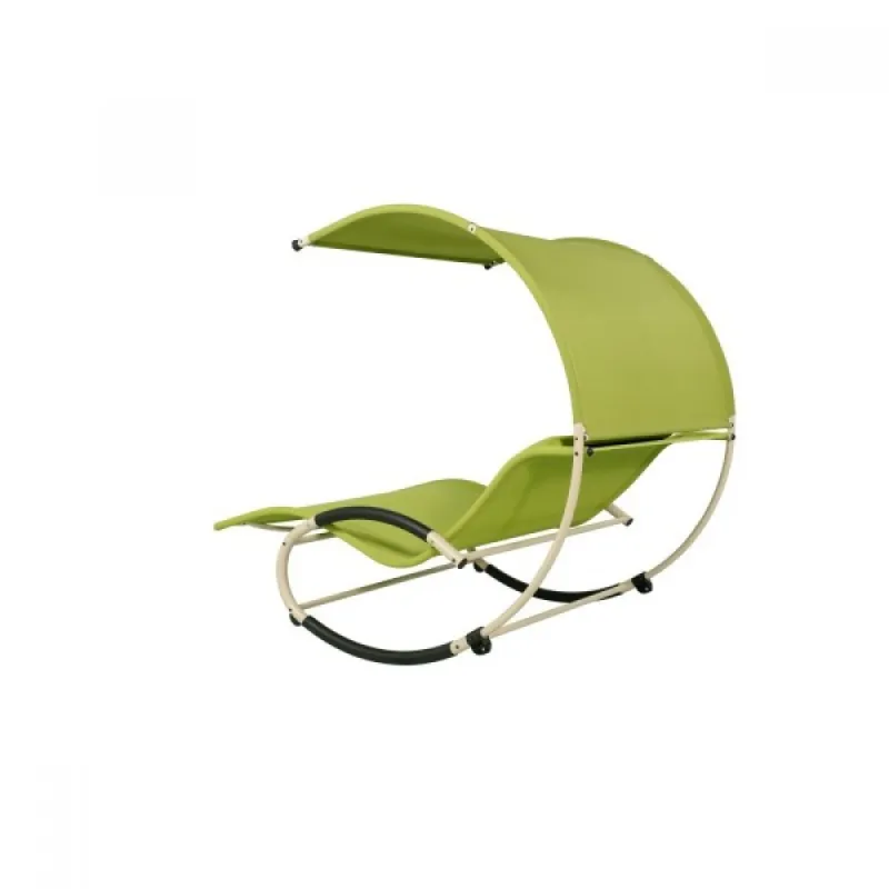 Модерен шезлонг тип легло My Garden Steel Alpha MT030017_green, 200 x 141 x 178 см – Градински мебели | TopZone.bg