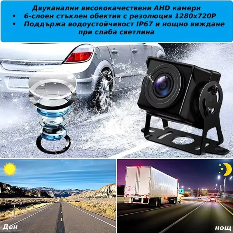 Монитор A72 С 2 Камери – Аудио плеъри и мултимедии за коли | TopZone.bg