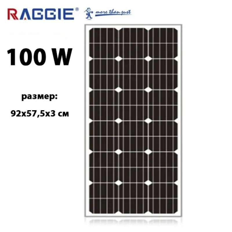 Монокристален слънчев панел RAGGIE 100W – Соларни панели | TopZone.bg