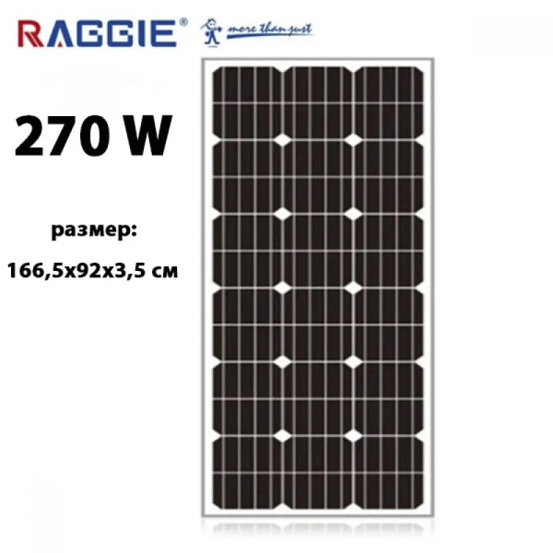 Монокристален слънчев панел RAGGIE 270W – Соларни панели | TopZone.bg