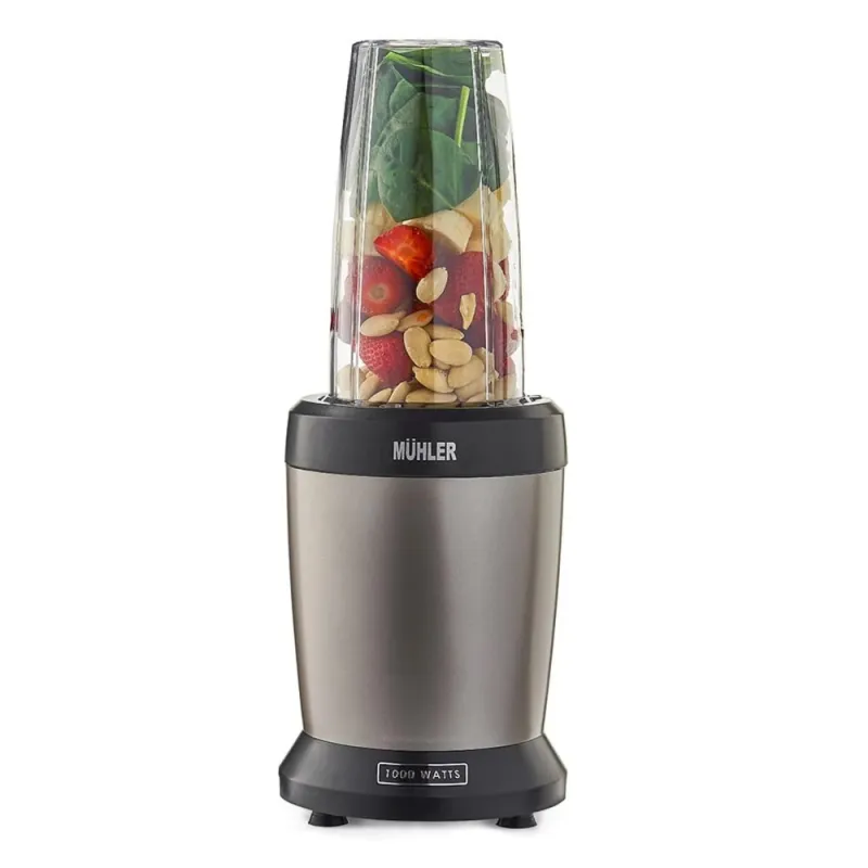 Нутри блендер Muhler MNB-1200, 1200W, 6 ножа, 2 чаши, Old Gold – Кухненски уреди | TopZone.bg