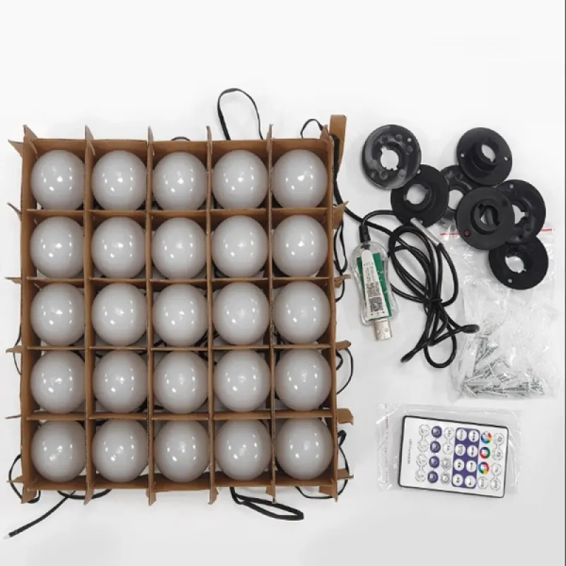 ПАРТИ ЛАМПИ LED 7.5m,144W,ЦВЕТНИ G45,USB 5V RGB – Градинско осветление | TopZone.bg