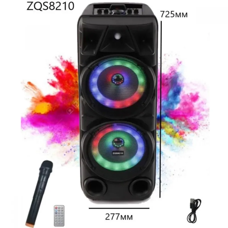 ПРЕНОСИМА КАРАОКЕ КОЛОНА ZQS-8210 – Аудио техника | TopZone.bg
