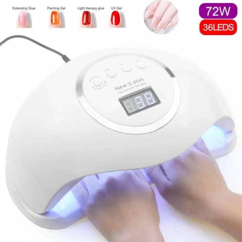 ПРОФЕСИОНАЛНА UV LED ЛАМПА ЗА МАНИКЮР 72W NEW 5 PLUS – Електроуреди | TopZone.bg