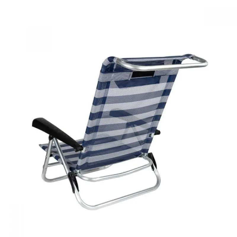 Плажен стол My Garden ZRC023-19, 47 x 52 x 77 см, черно райе – Градински мебели | TopZone.bg