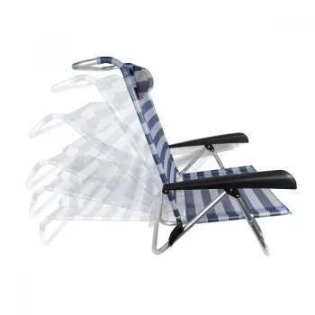 Плажен стол My Garden ZRC023-19, 47 x 52 x 77 см, черно райе