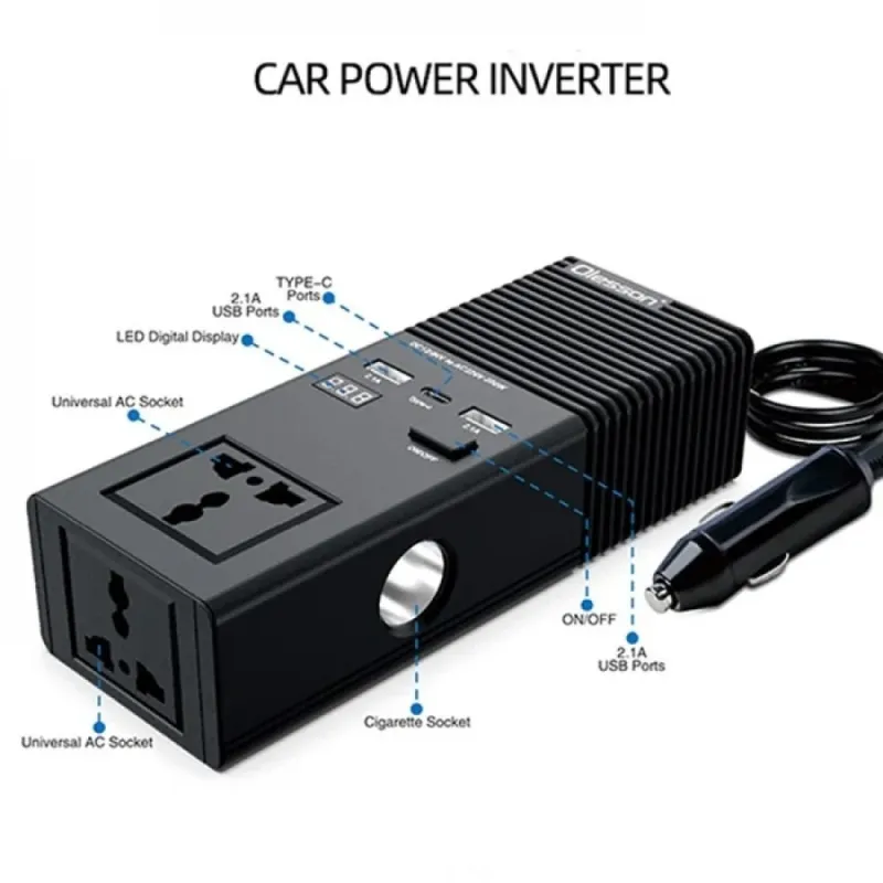 Преобразувател на напрежение от 12V/24V на 220V - 1665 – Авто | TopZone.bg