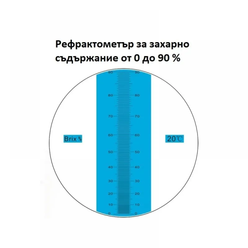 Професионален рефрактометър за захар 0-90% – Производство на вино и ракия | TopZone.bg