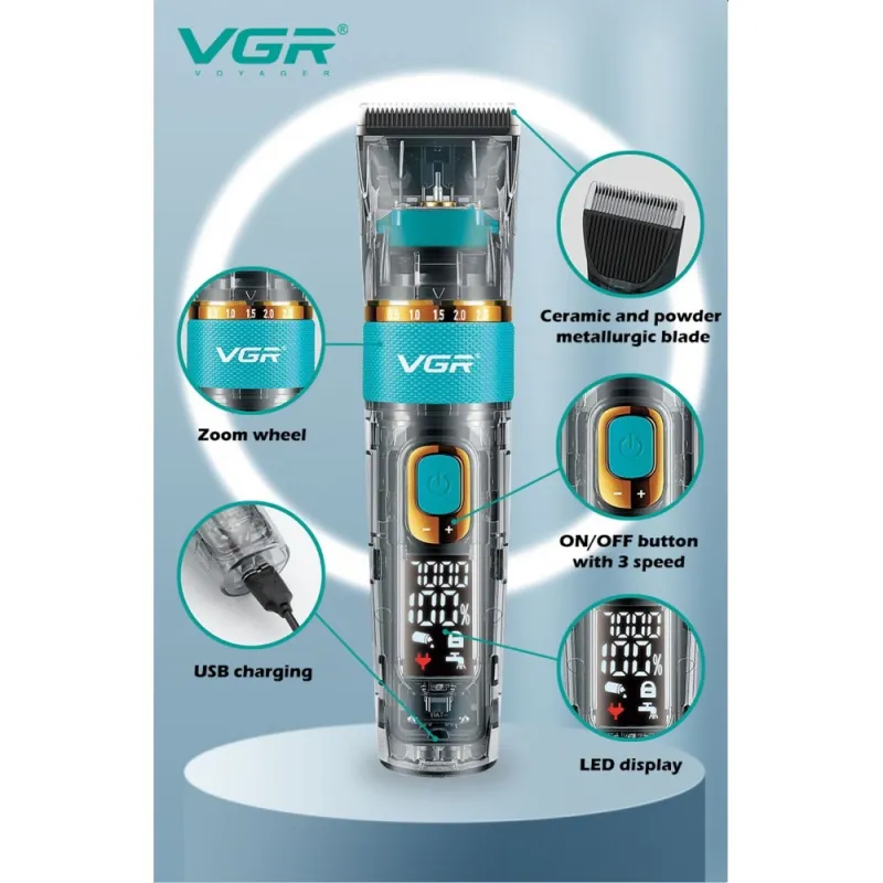 Професионална машинка за подстригване VGR V-695 – Машинки за подстригване | TopZone.bg
