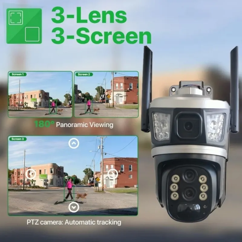 Соларна камера със SIM карта Dual Lense 10x приближение IPC-V380 – Видеонаблюдение | TopZone.bg