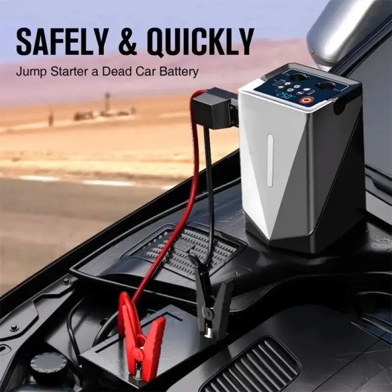 Стартиращо устройство за автомобил Jump Starter, Компресор, Батерия, 12000mAh – Авто | TopZone.bg