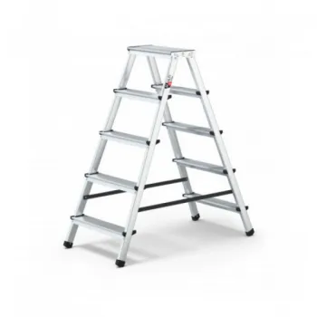 Стълба алуминиева 2 х 5 двустранна домакинска 125 кг