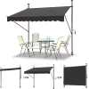 Тента с манивела My Garden WRAW02 тъмно сива, 350x120см – Градински мебели | TopZone.bg