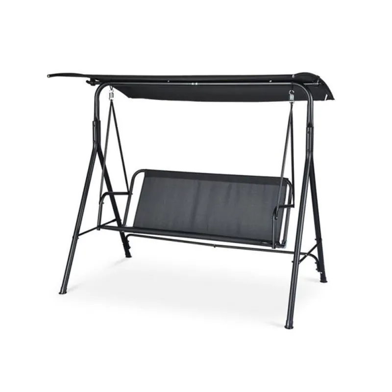 Триместна градинска Люлка - 170х110х153cm SW-012 тъмносива – Градински мебели | TopZone.bg