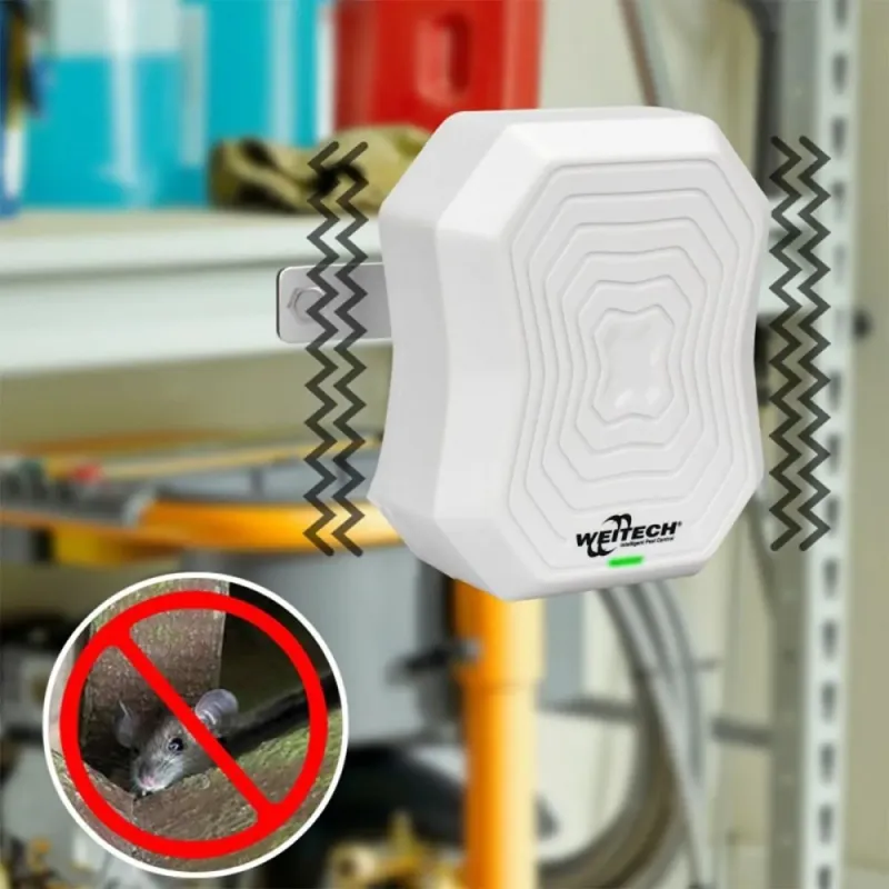 Уред против мишки, плъхове, съсели и гущери с вибрация и звук Weitech WK0400 – Борба с вредители | TopZone.bg