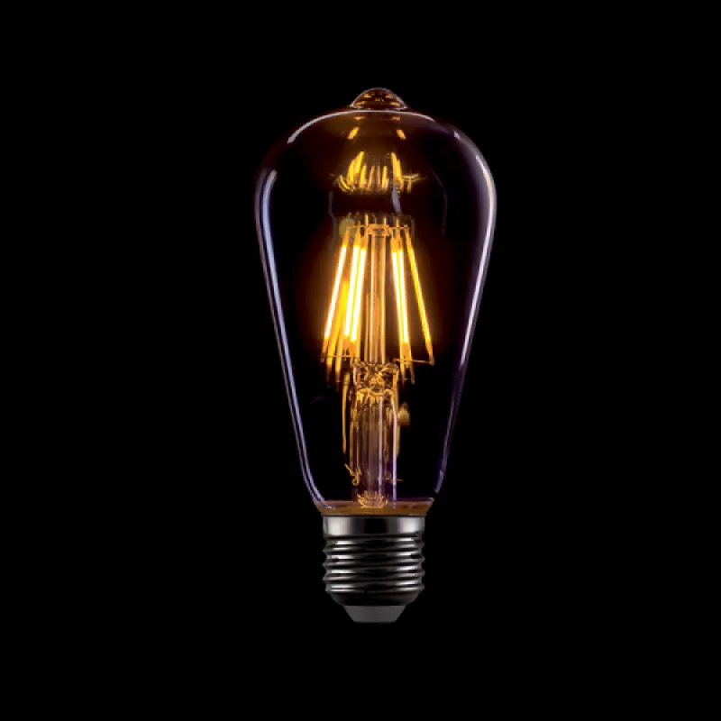 4 БРОЯ LED ВИНТИДЖ ЛАМПА ДИМИРУЕМА ST64-8W E27 2800-3200K – Осветителни крушки | TopZone.bg