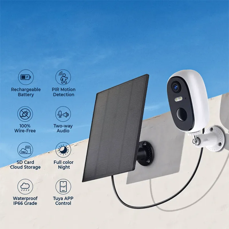 EL-Q047 TUYA SMART СОЛАРНА КАМЕРА 1080P IP66 – Видеонаблюдение | TopZone.bg