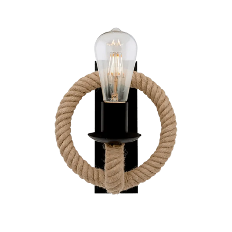 ROPE АПЛИК 1XE27 ЧЕРЕН – Интериорно осветление | TopZone.bg