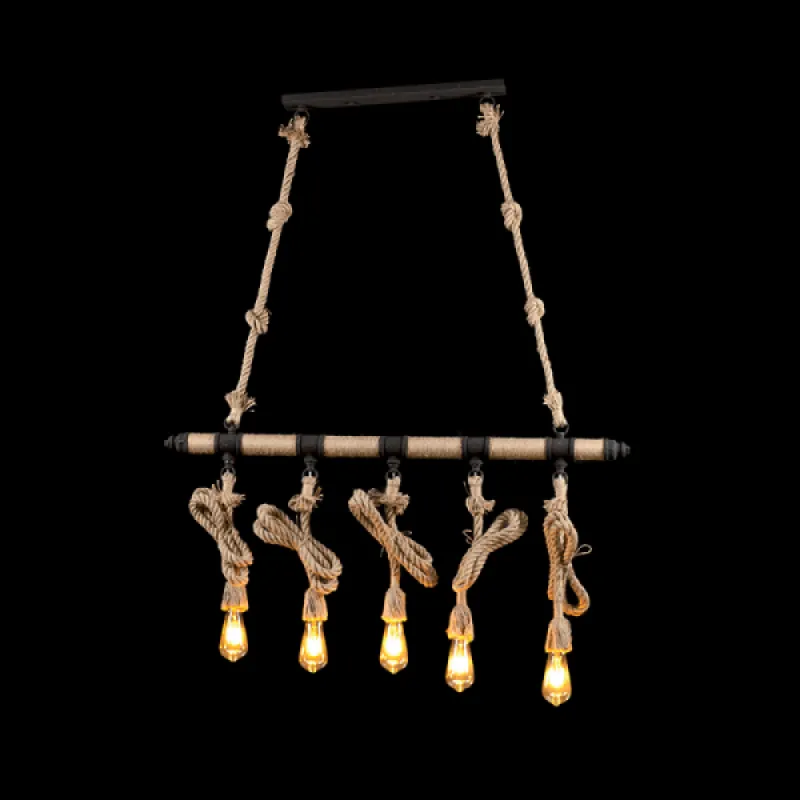 ROPE ПОЛИЛЕЙ 5XE27 КАФЯВ L1030XH500mm – Интериорно осветление | TopZone.bg