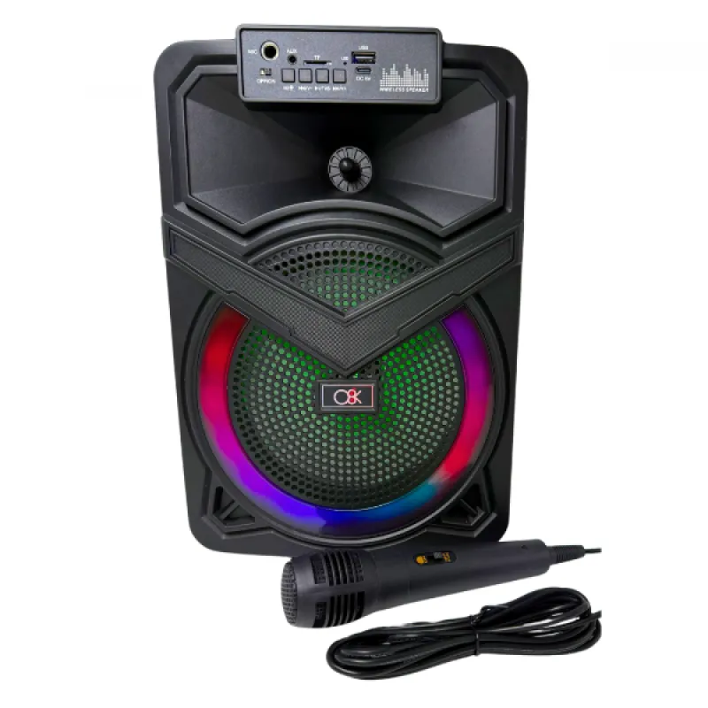 Безжична тонколона 8 BT-8107 с микрофон – Аудио техника | TopZone.bg