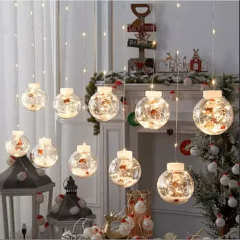 Коледни топки с LED светлини
