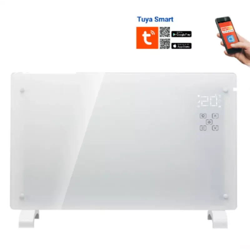 Конвектор със стъклен панел, Wi-Fi , цифров термостат, 2000W – Отопление и охлаждане | TopZone.bg