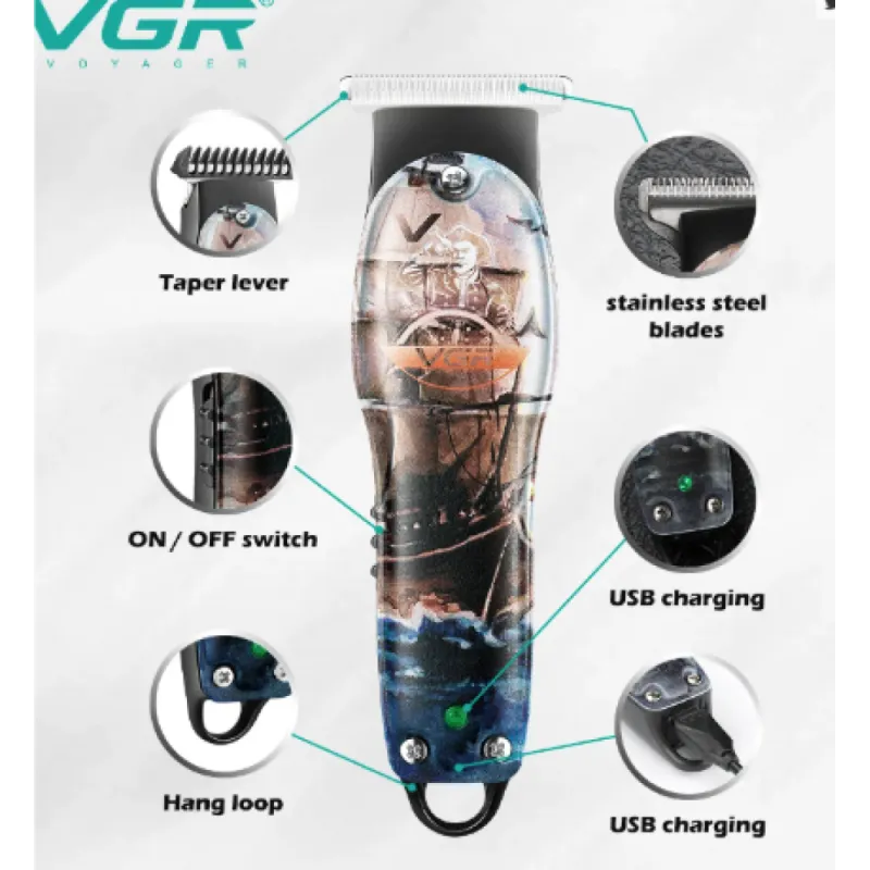 Професионален тример VGR V-953 за брада и коса – Машинки за подстригване | TopZone.bg