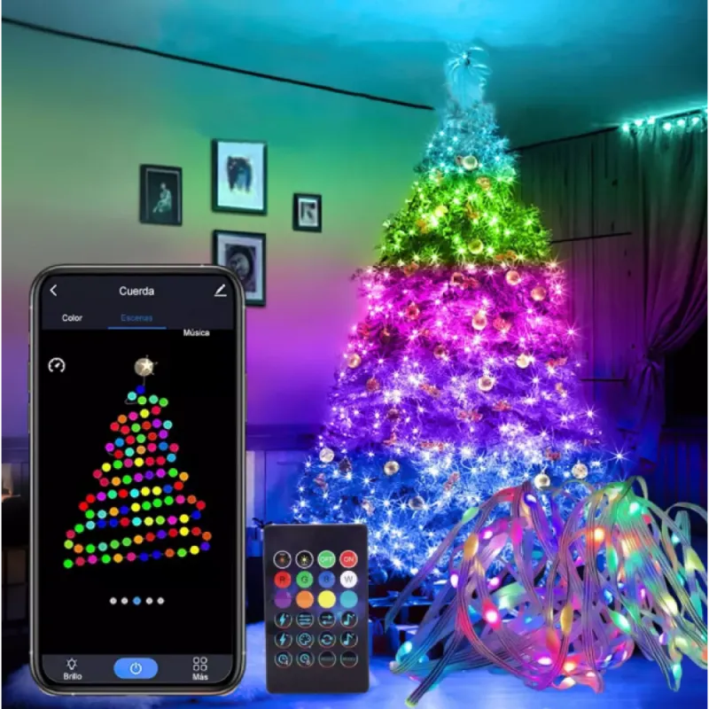 Светлини за елха с Bluetooth LED – Коледна украса | TopZone.bg