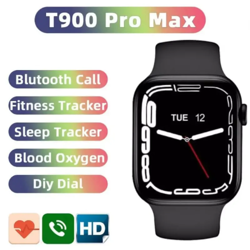 Смарт часовник T900 Pro Max с голям тъч скрийн дисплей – Смарт часовници | TopZone.bg