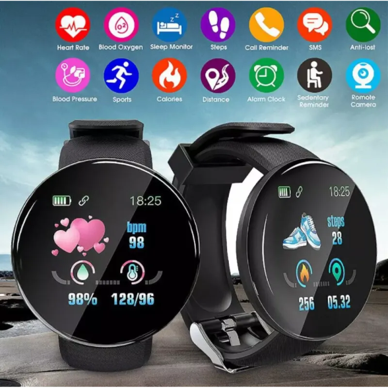 Смарт часовник d18, android, bluetooth, водоустойчив – Смарт часовници | TopZone.bg