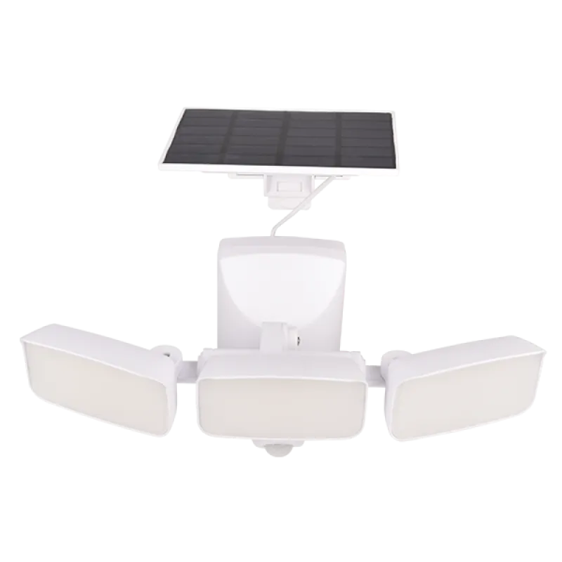 ТРОЕН СОЛАРЕН ПРОЖЕКТОР 15W IP54 СЪС СЕНЗОР, БЯЛ – Градинско осветление | TopZone.bg